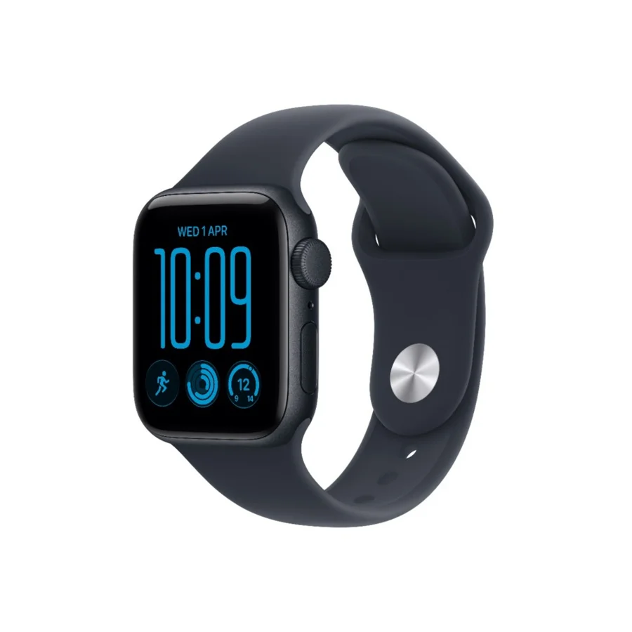 Apple Watch SE 3 GPS 40mm Midnight Aluminium Case with Navy Blue Sport Band - S/M