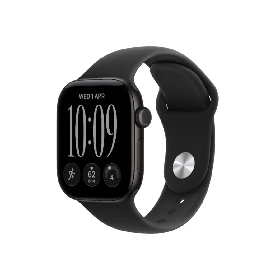 Apple Watch Series 12 GPS 42mm Black Aluminium Case with Black Sport Band - S/M
