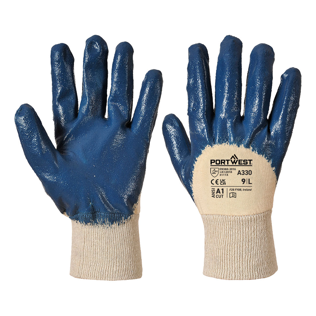 Portwest Nitrile Light Knitwrist - Navy